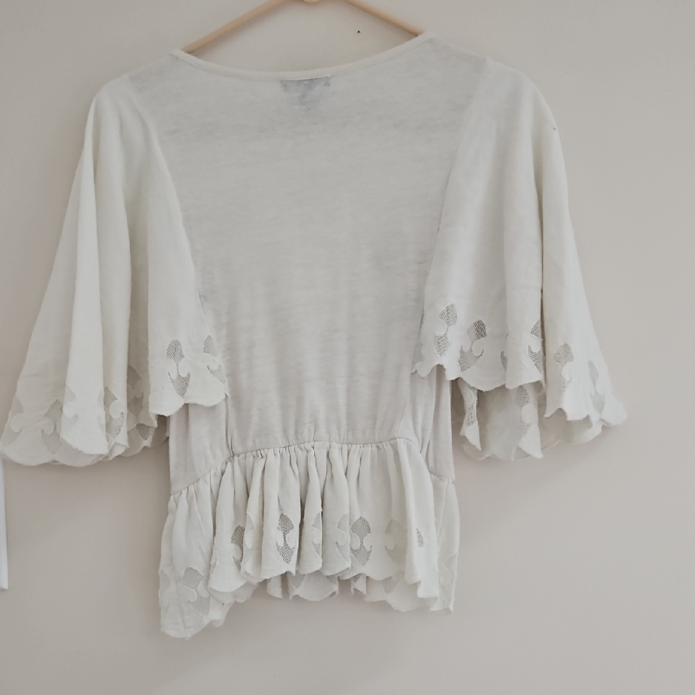 Express Women's Cream Lace Blouse - Picture 4 of 4
